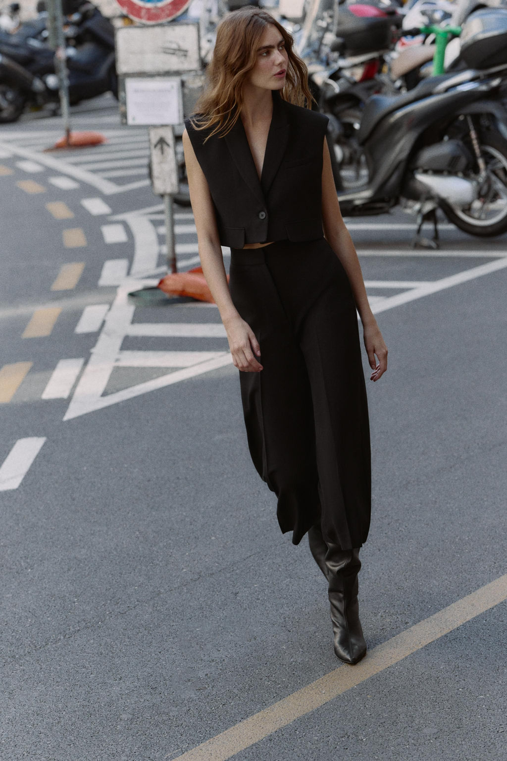 HIGH-WAIST CULOTTE TROUSERS