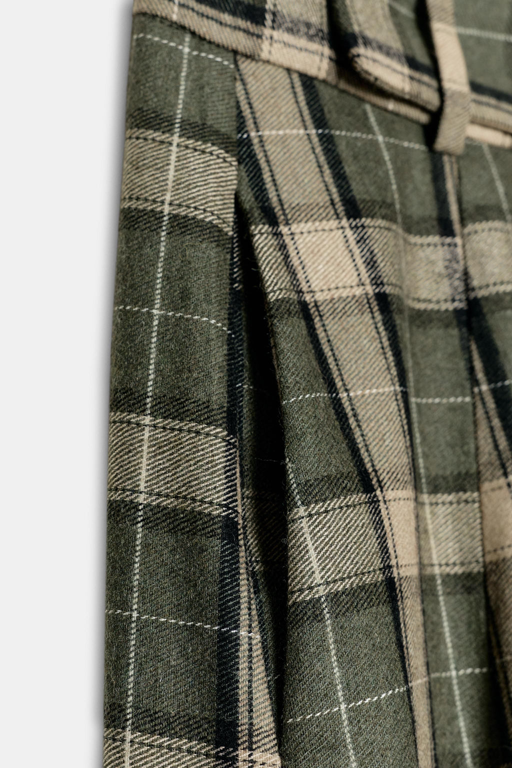 ZW COLLECTION CHECK TROUSERS WITH WOOL - Zara фото 9