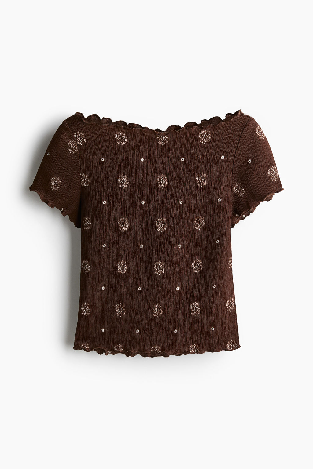 Top efecto arrugado con detalles sobrehilados - H&m фото 4
