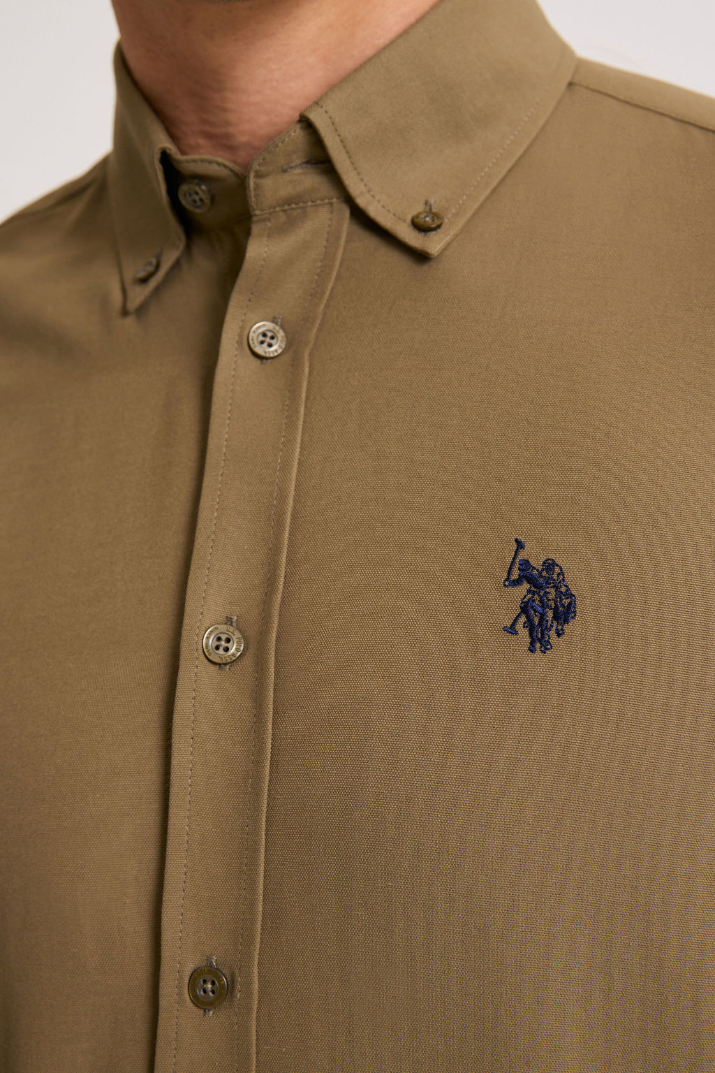 Erkek Haki Uzun Kollu Basic G_mlek - U.s. polo assn фото 6