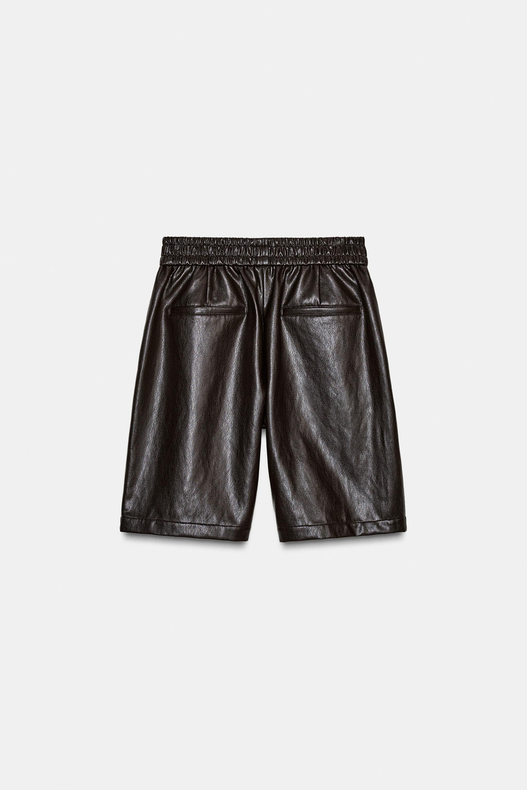 FAUX LEATHER BERMUDA SHORTS - Zara фото 7