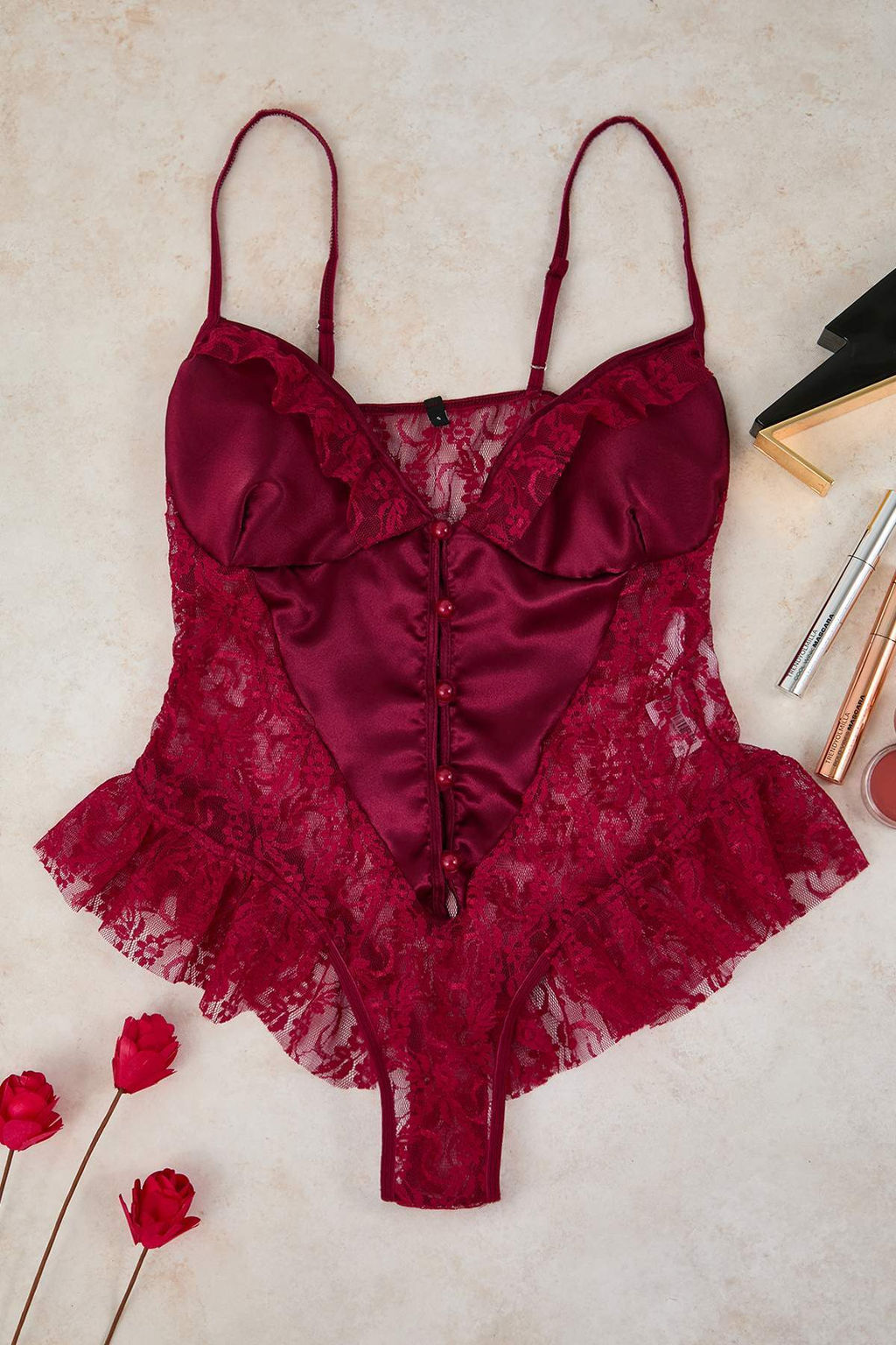 Siyah Dantel ve Saten Birliktelikli F?rf?rl? Kaps?z Fantezi Body THMAW26BD00003 - Trendyolmilla фото 15