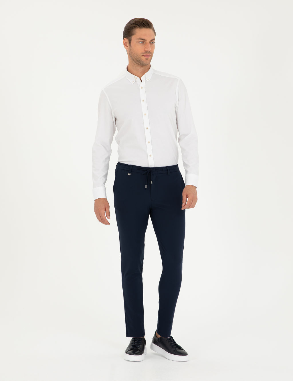 Beyaz Slim Fit Uzun Kollu G_mlek