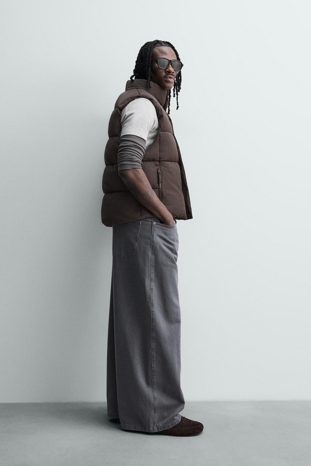 CHALECO ACOLCHADO CROPPED FIT / Marr?n - Zara фото 4