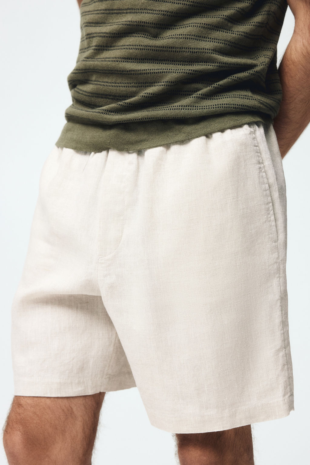 Pantal?n corto de lino Relaxed Fit - H&m фото 6
