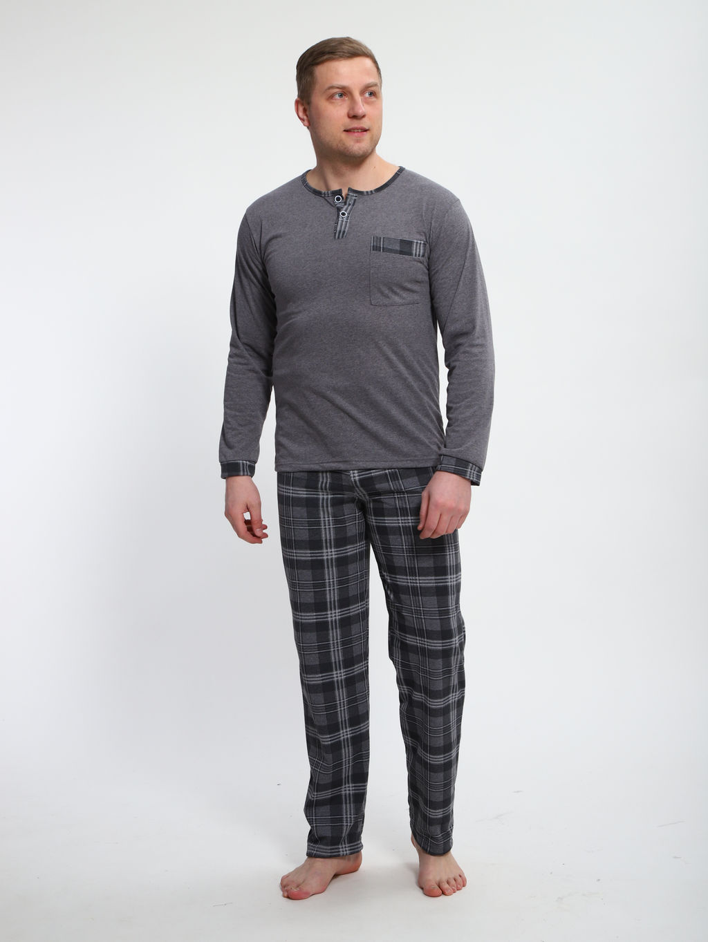 КД28 Пижама мужская (серый)