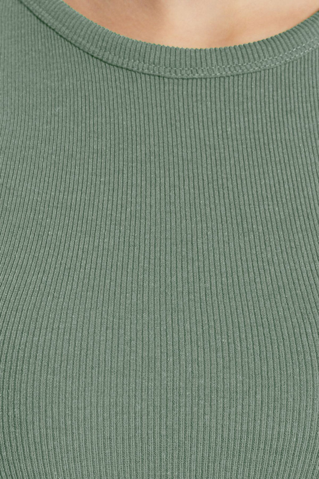 Antrasit-Mint 2li Paket Vucuda Oturan Crop Halter Yaka Fitilli Esnek Orme Atlet TWOSS21AL0058