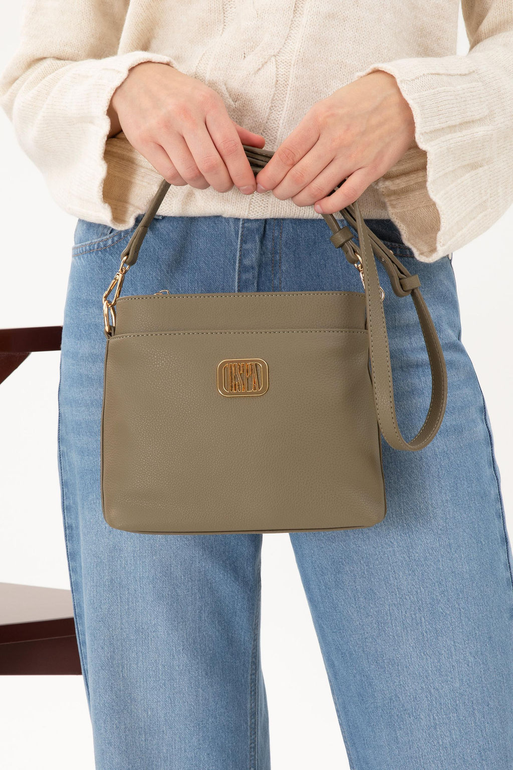 Женская сумка через плечо цвета хаки Неожиданная скидка в корзине - U.s. polo assn фото 2