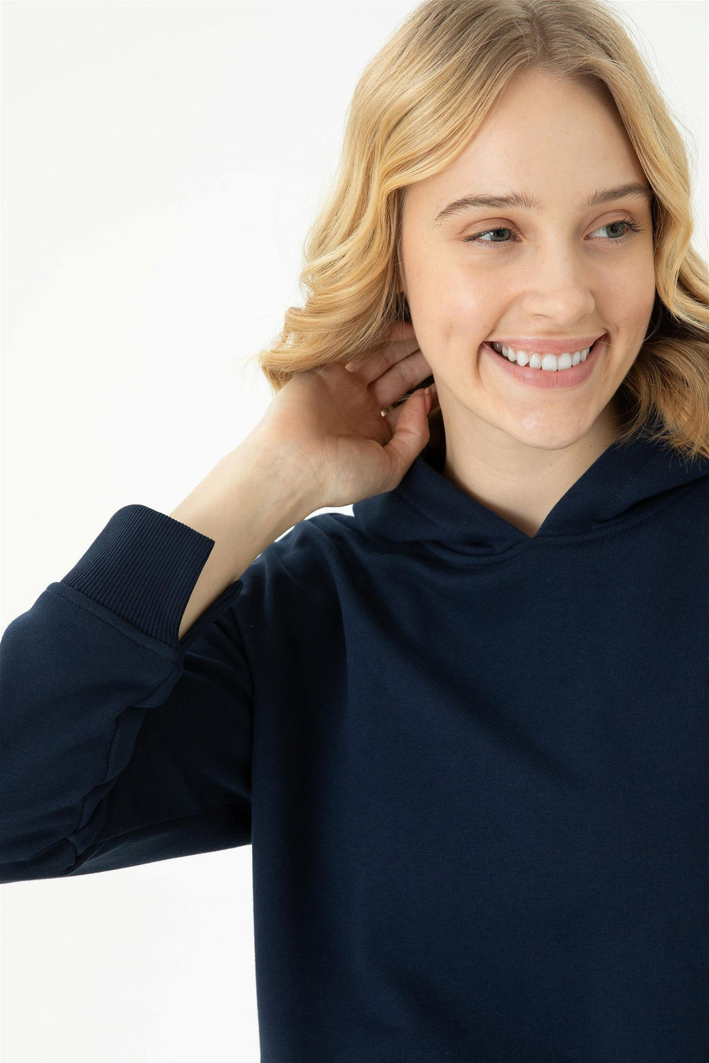 Женская темно-синяя толстовка с капюшоном Неожиданная скидка в корзине - U.s. polo assn фото 3