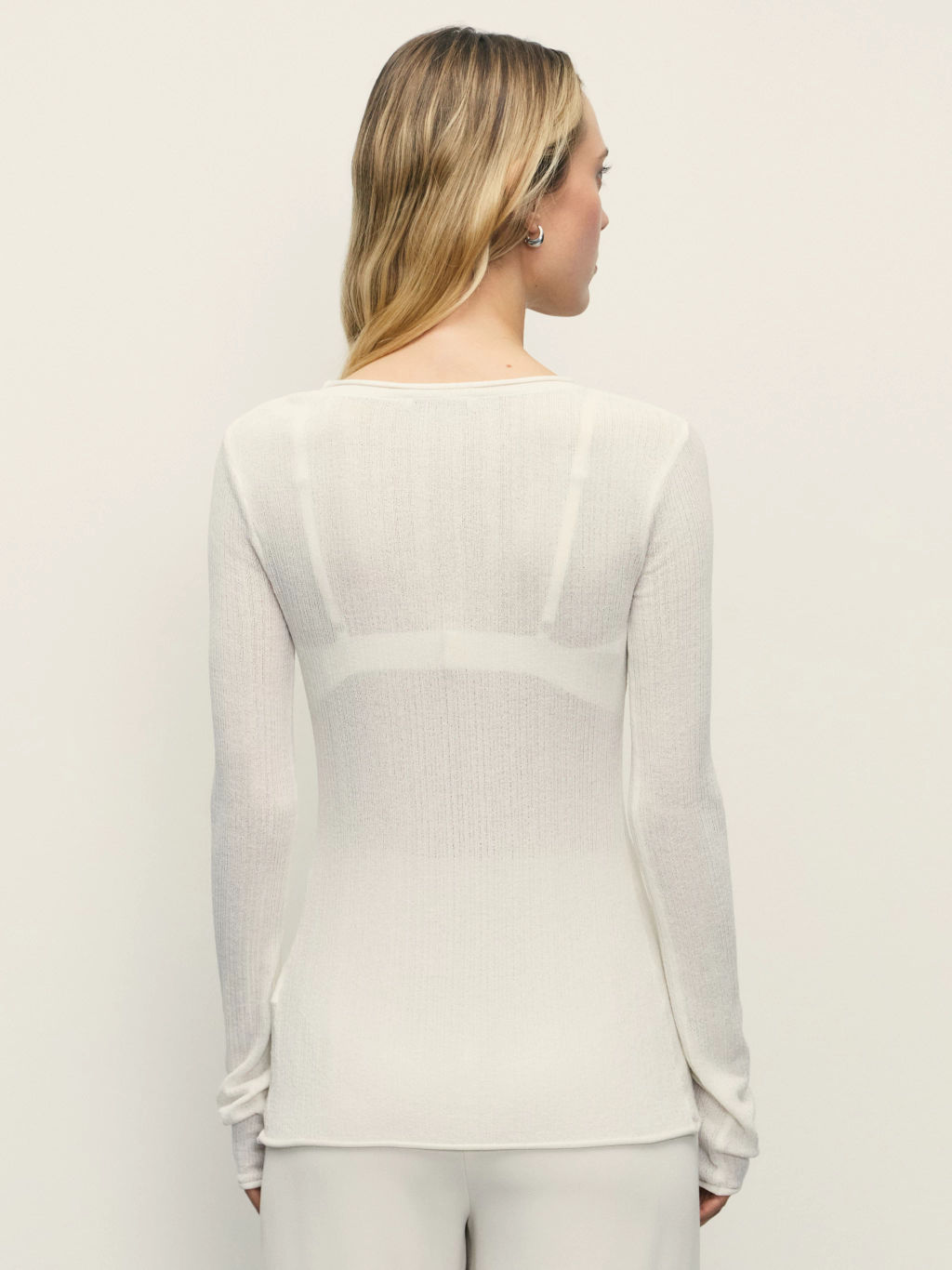 Полупрозрачный лонгслив из вискозы / Zarina фото 5