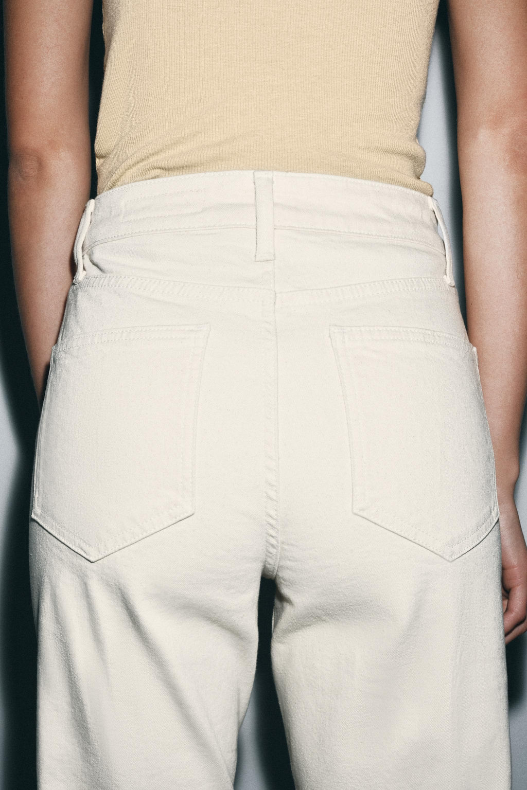 JEANS ZW COLLECTION WIDE LEG TIRO ALTO / Crudo - Zara фото 3