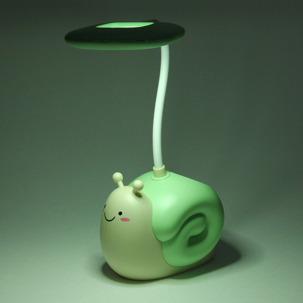 Цена за 2 шт. Настольная лампа "Sweet - Snail" LED, USB 0.6-4.2W 5V, Зеленый