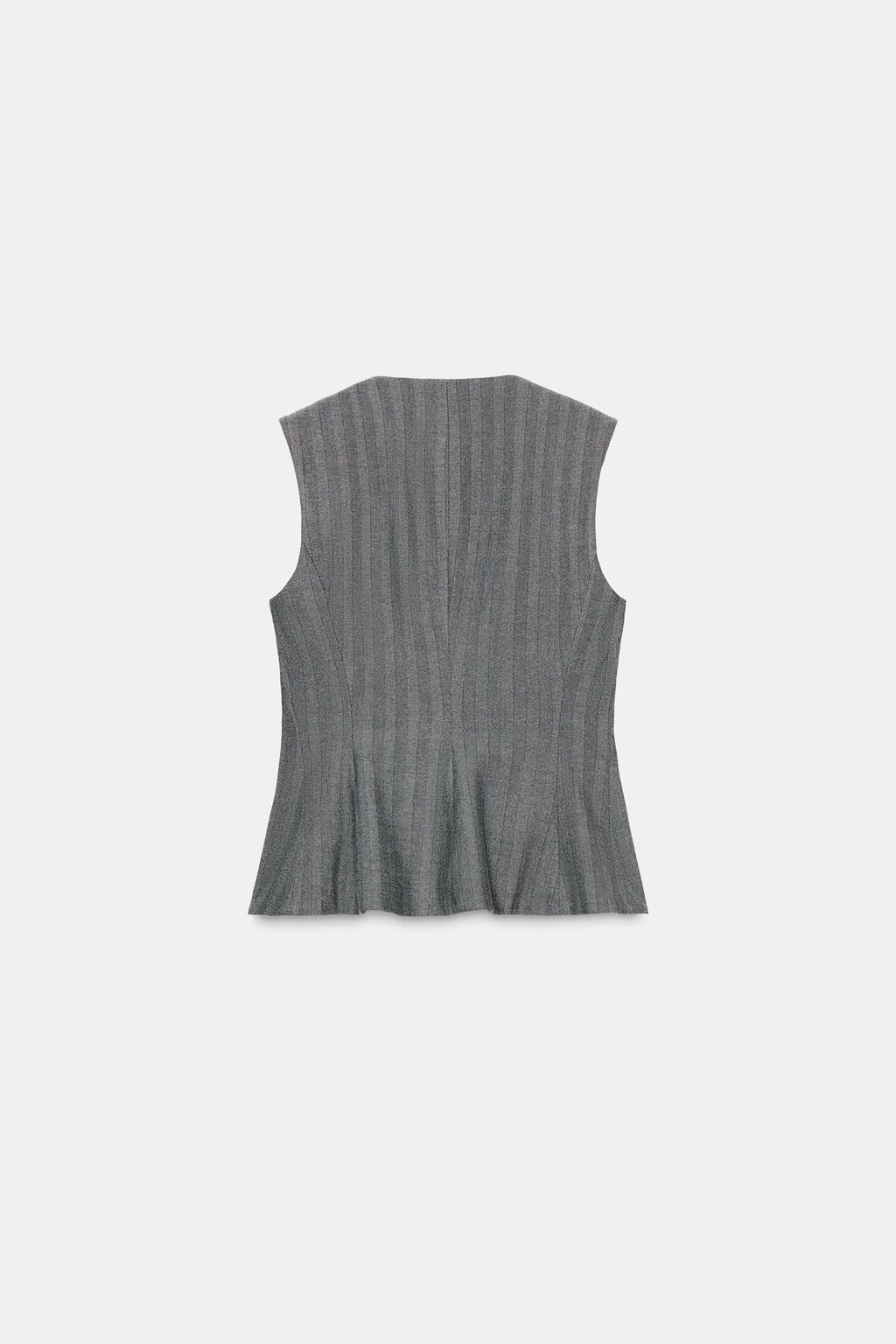 HERRINGBONE FLARED WAISTCOAT - Zara фото 6