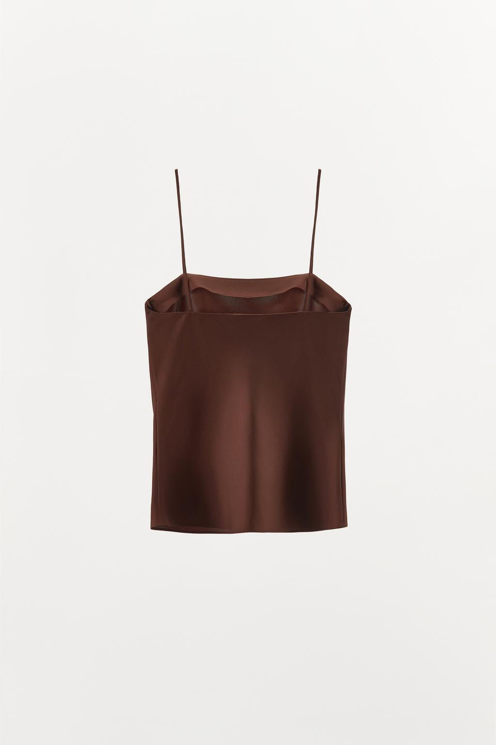 SILK STRAPPY TOP - Zara фото 6