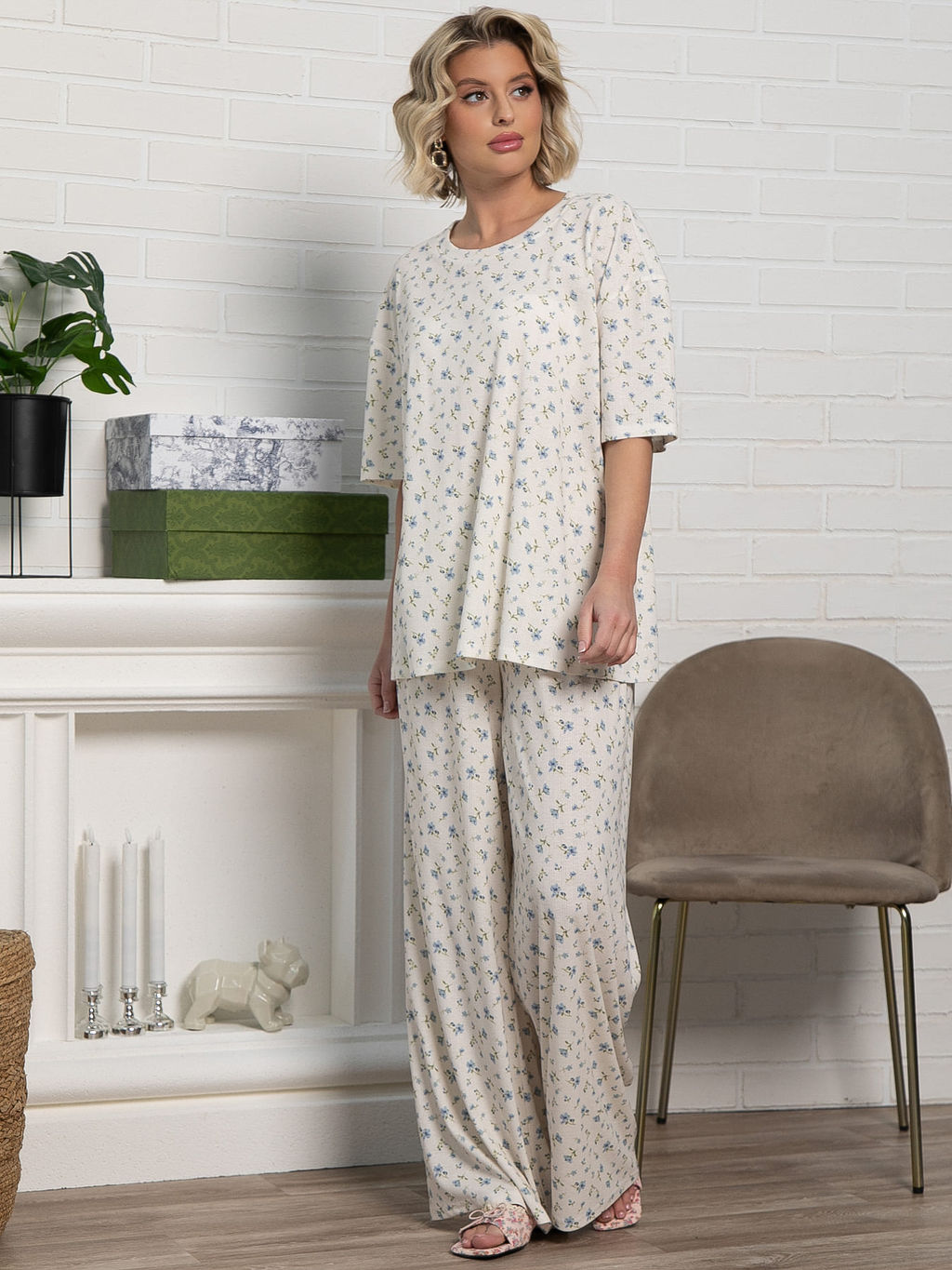 Костюм домашний с брюками Мона - Lt collection фото 28