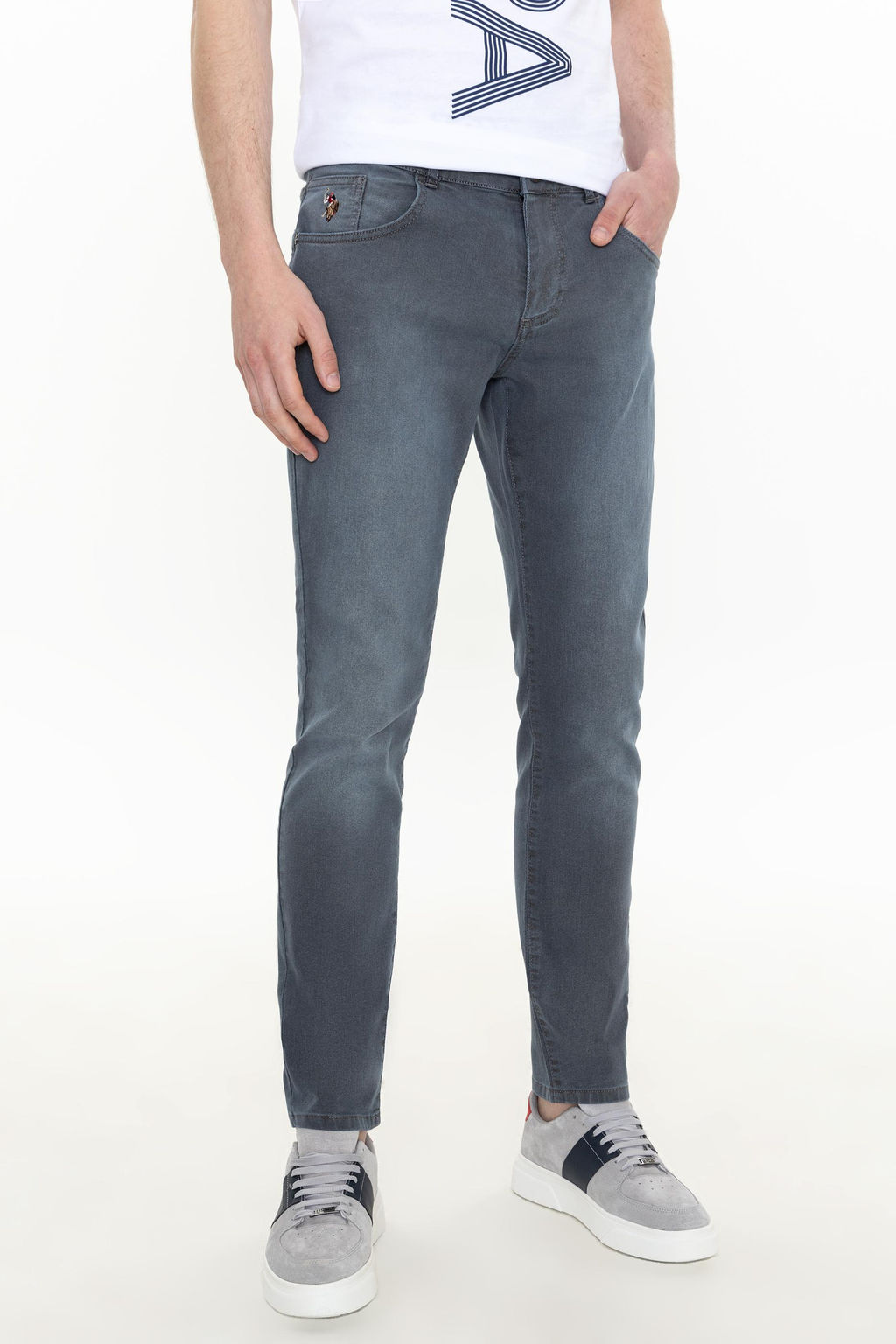 Erkek Gri Jean Pantolon