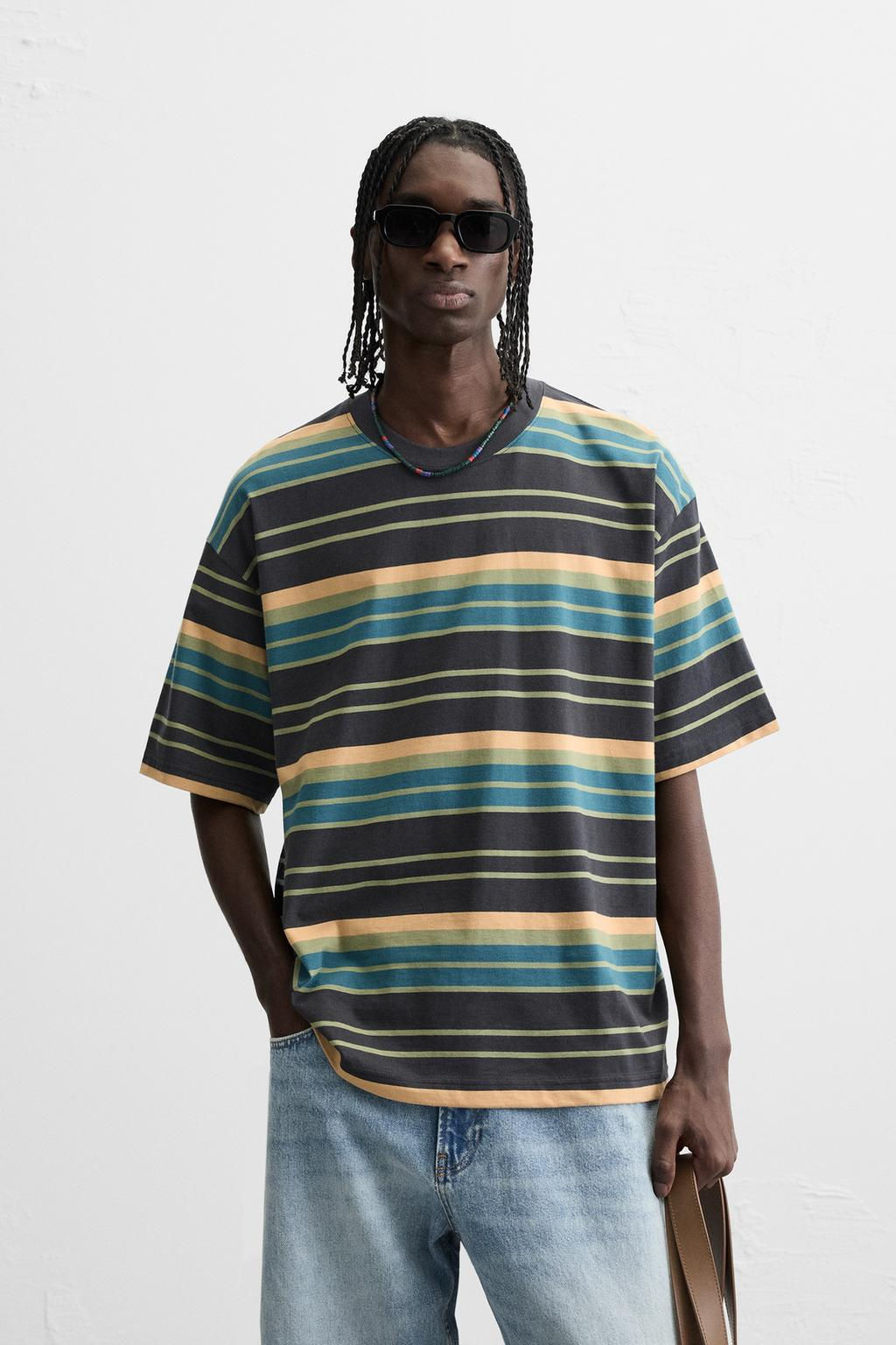 STRIPED JACQUARD T-SHIRT - Zara фото 2