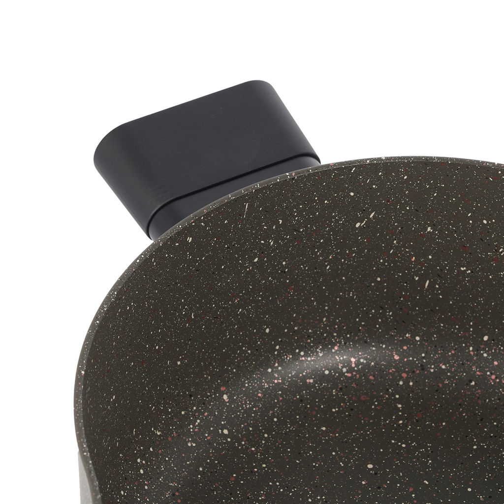 51450 WERNER Кастрюля ORGANIC STONE STYLE 20x10,0 см/2,8 л с индукционным дном, с двухслойным антипригарным покрытием Pfluon, бакелитовая ручка с покрытием Soft Touch. Цвет: коричневый. Материал: прессованный алюминий. Толщина стенок и дна: 2,6 мм.  фото 6