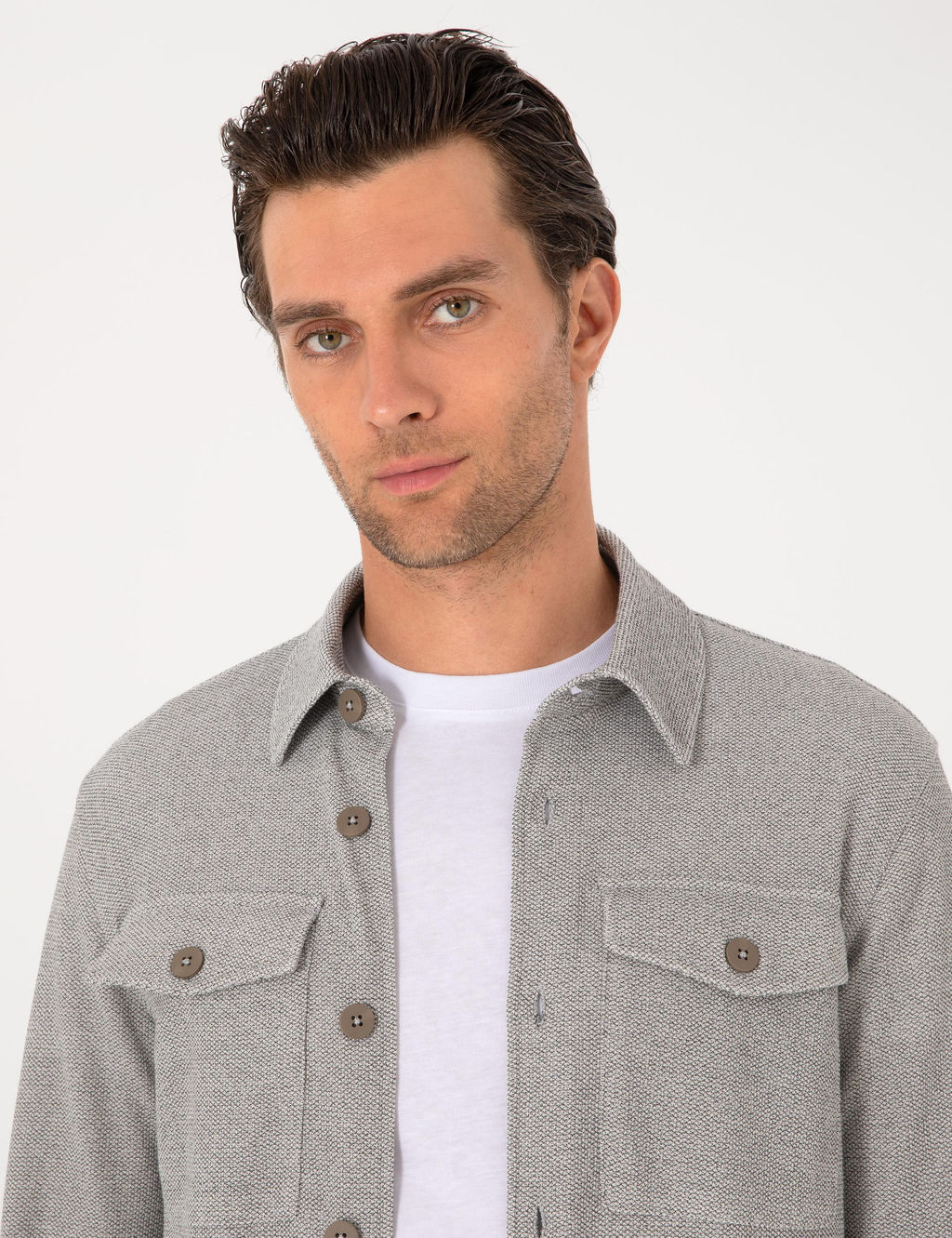 Gri Regular Fit Ceket G_mlek - Cacharel фото 2