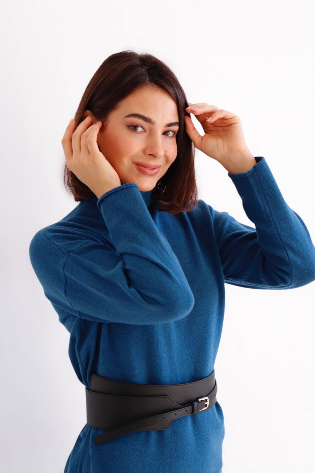 Martichelli Платье вязаное синее  фото 4