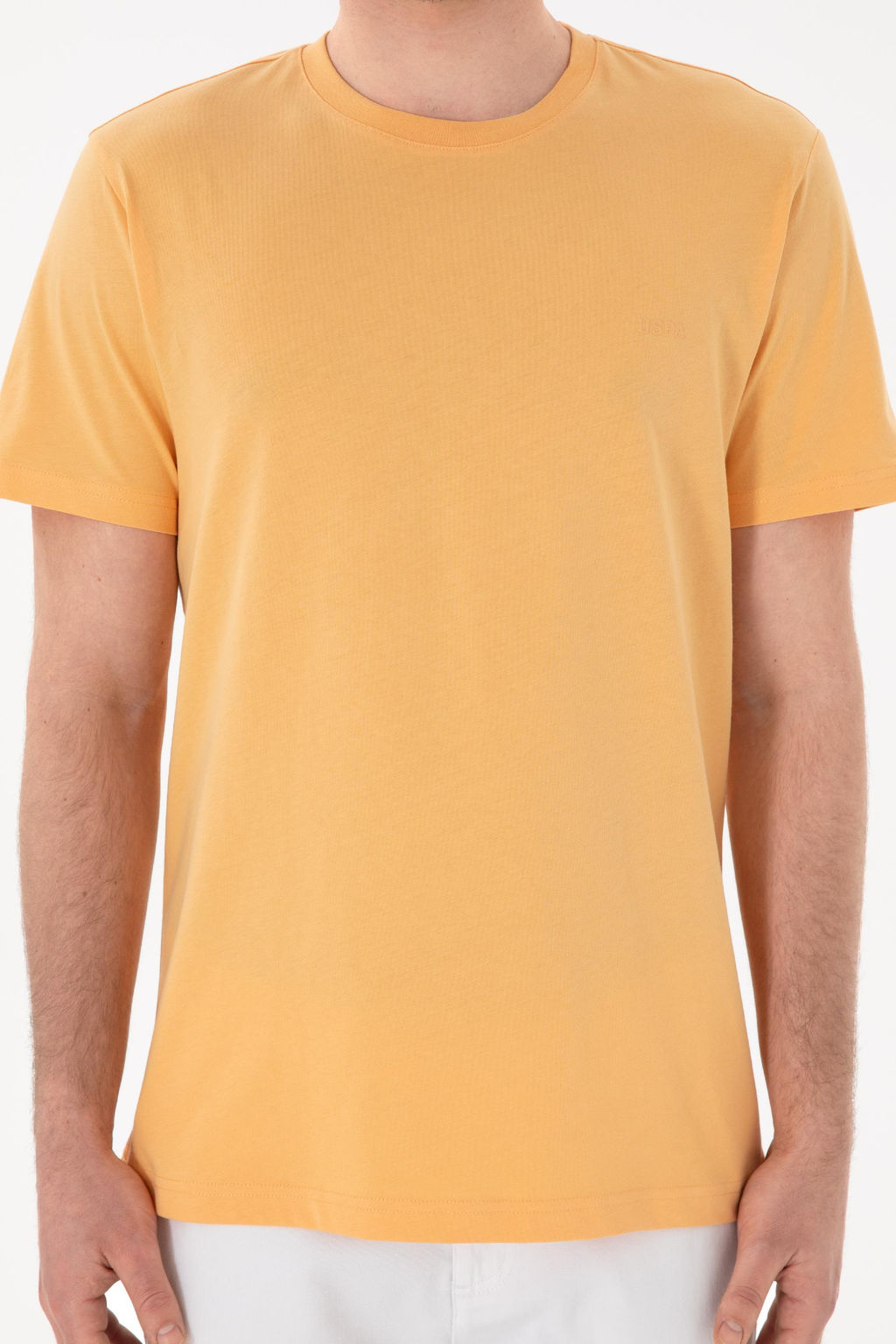 Erkek Regular Fit Bisiklet Yaka Turuncu Basic Ti__rt Sepette S_rpriz _ndirim - U.s. polo assn фото 7