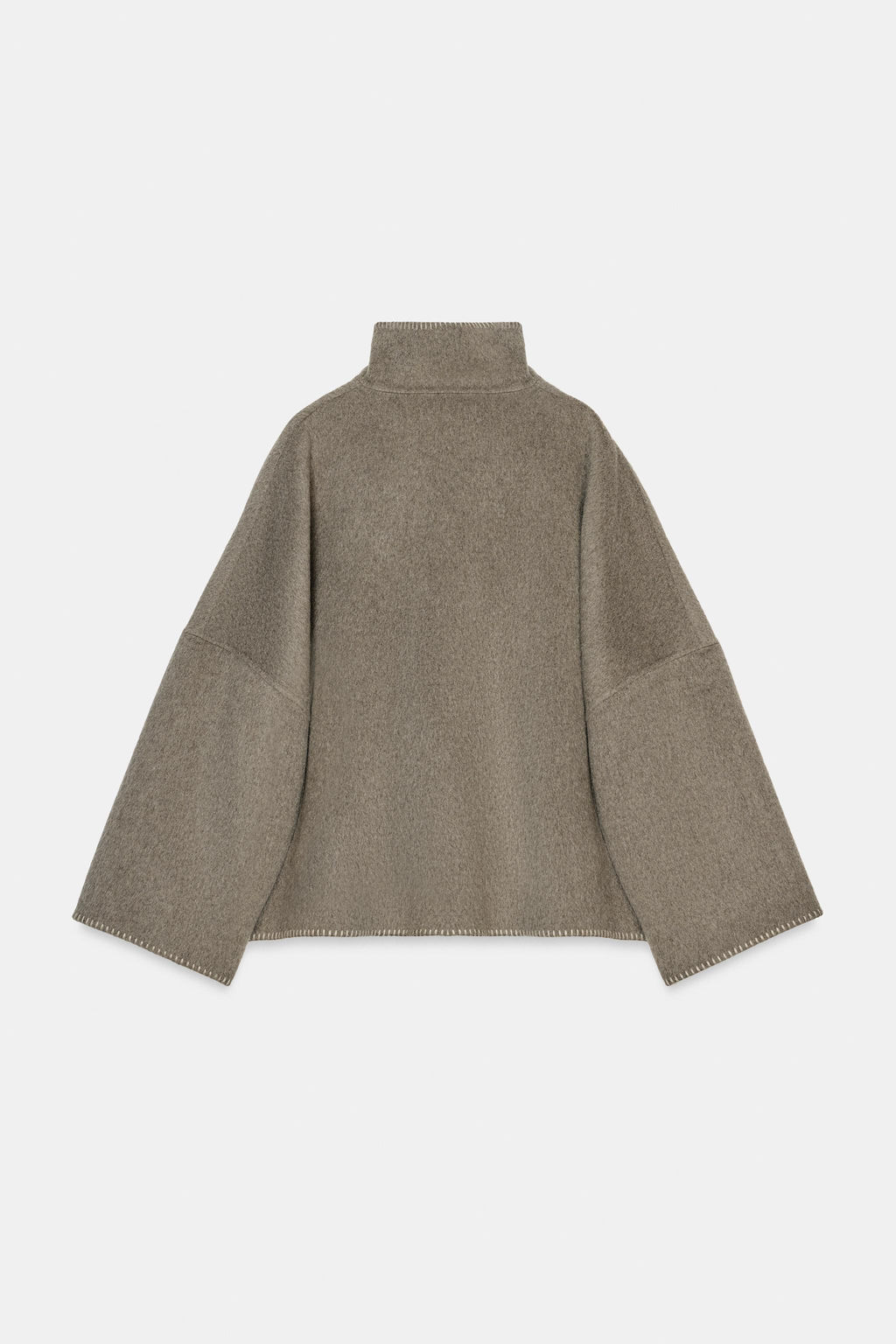 ZW COLLECTION WOOL BLEND TOPSTITCHED JACKET - Zara фото 6