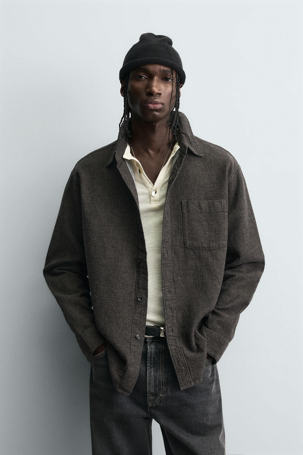 TEXTURED RELAXED FIT OVERSHIRT - Zara фото 2