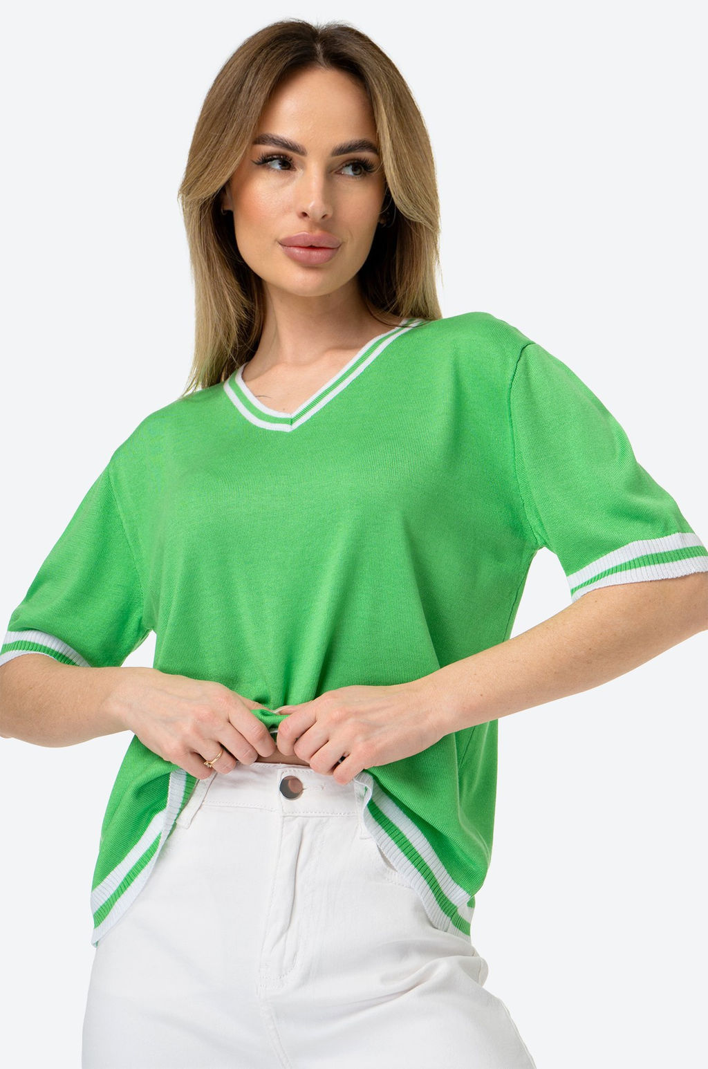 Женская футболка из вязаного трикотажа Happy Fox  фото 51