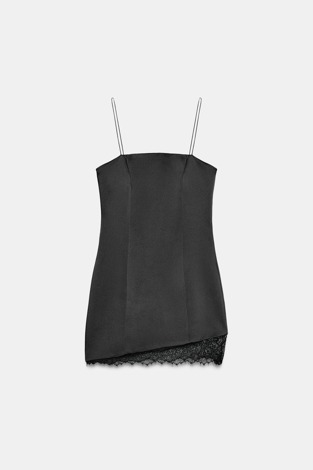 SHORT SATIN LACE DRESS - Zara фото 4