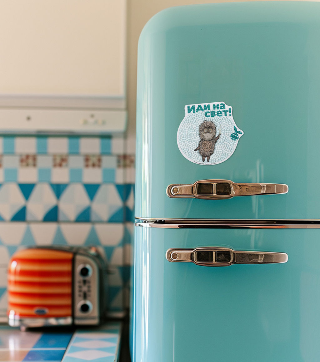 Кристальная (алмазная) мозаика ФРЕЯ CMF-ALVM-101 магнит Ёжик в тумане 10 х 9.5 см