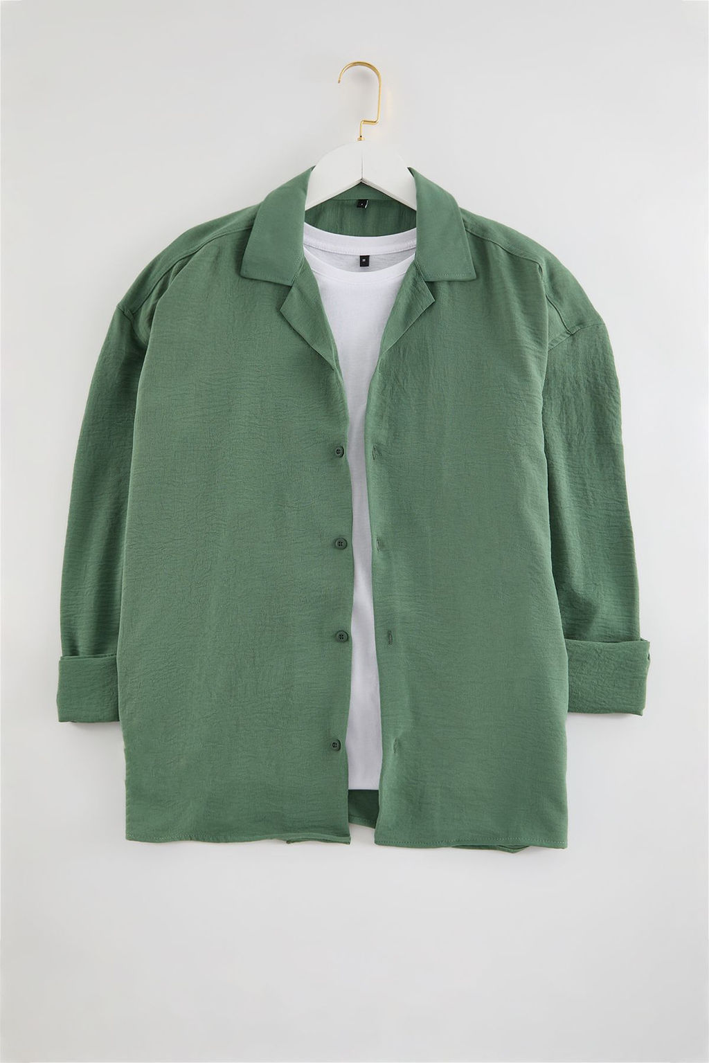 TRENDYOL MAN Beyaz Oversize Fit Apas Yaka Yazl?k Keten Gorunumlu Gomlek TMNSS23GO00053 - Trendyolmilla фото 66