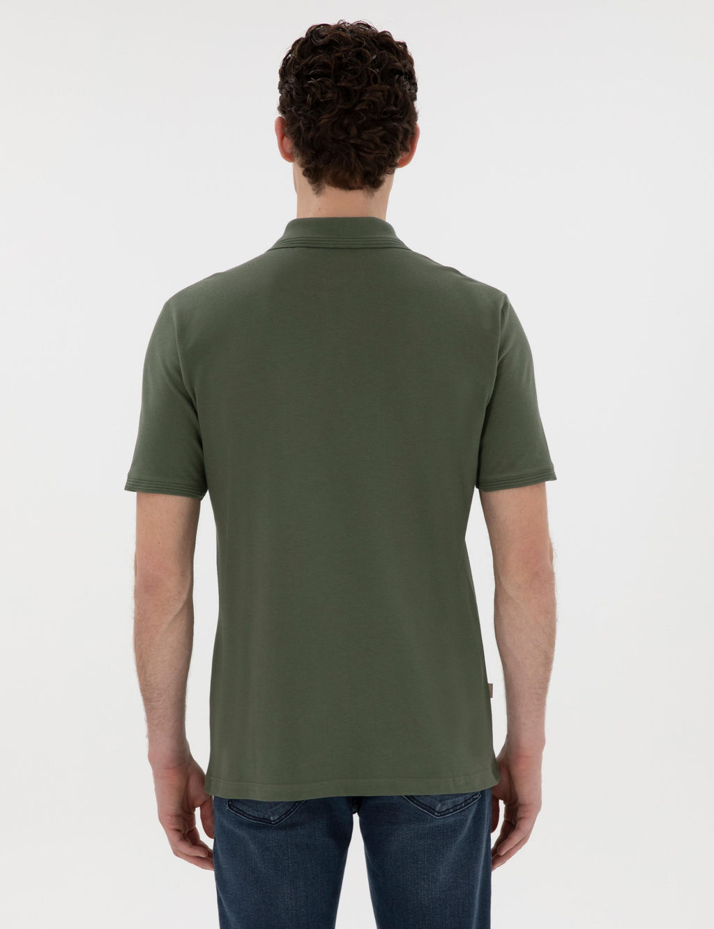 Haki Regular Fit K_vr_lmaz Polo Yaka Basic Ti__rt