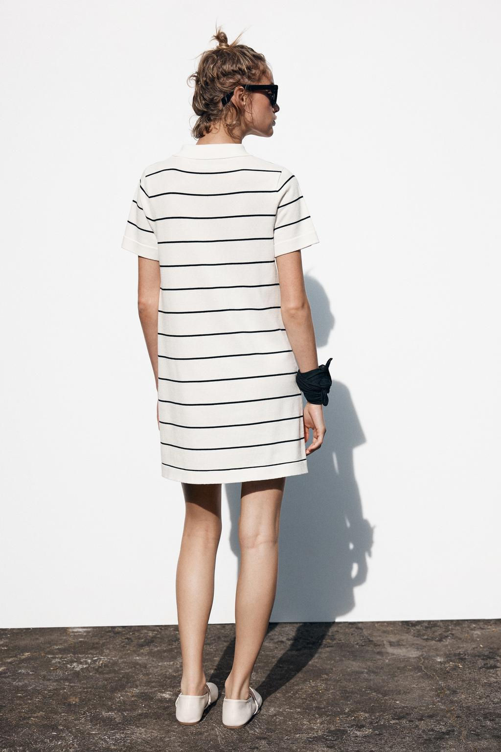 SHORT KNIT STRIPED DRESS - Zara фото 4
