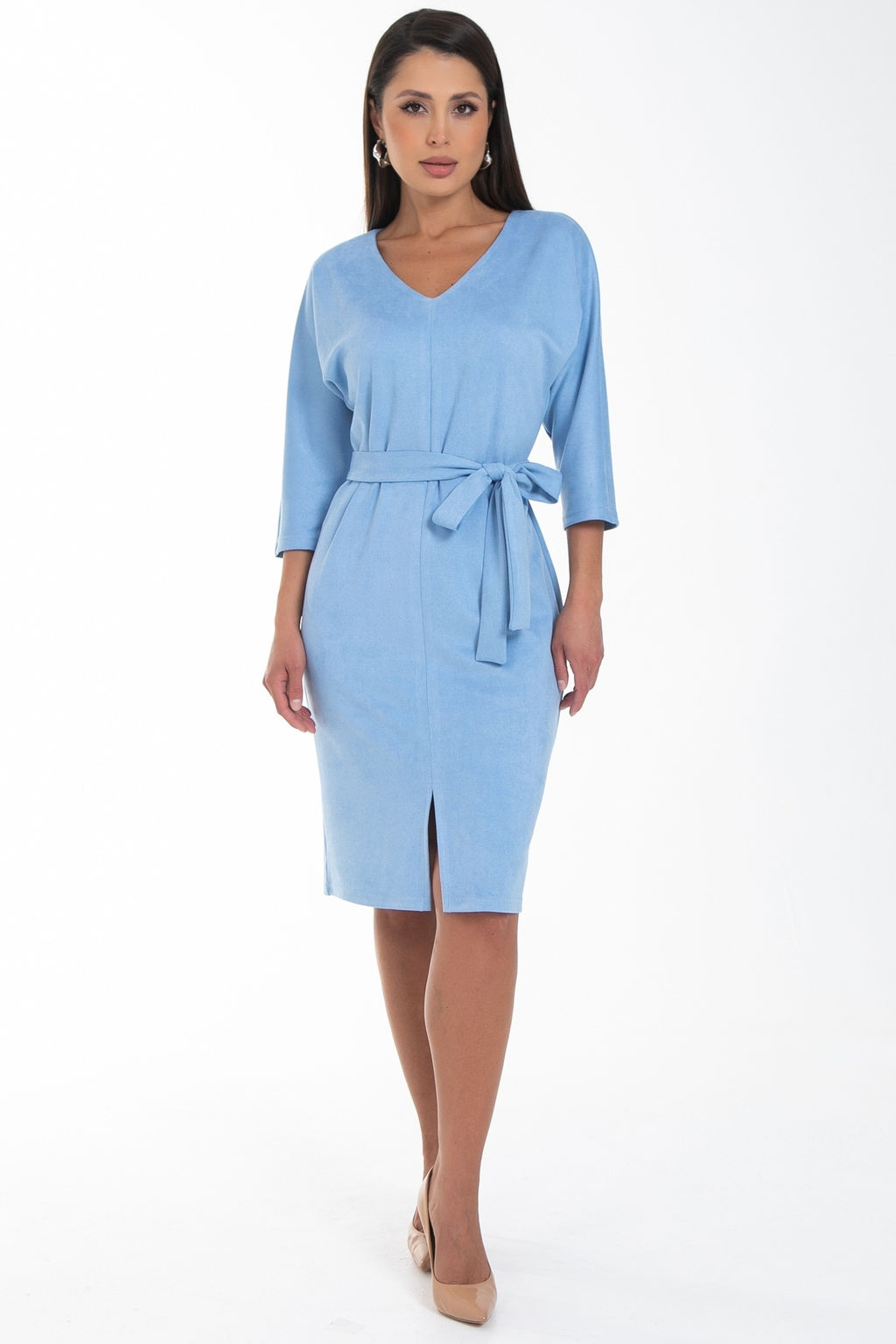 Платье Теплые объятия (вельвет,небесный) - Diolche фото 5