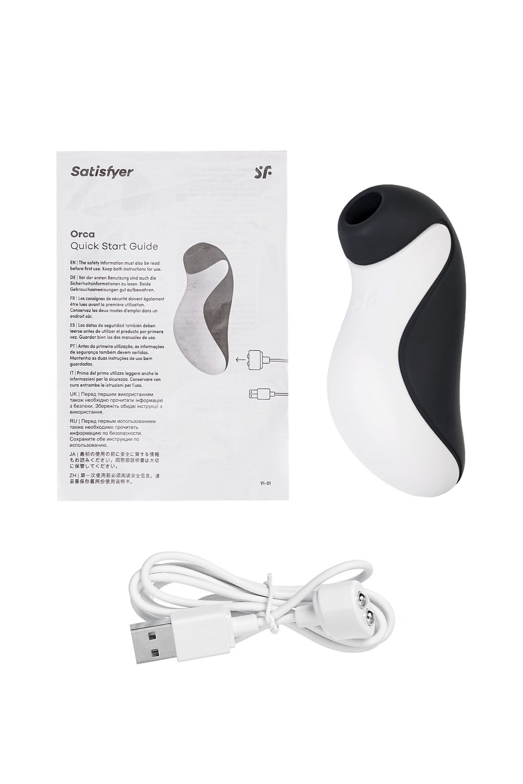 Вакуум-волновой бесконтактный стимулятор клитора Satisfyer Orca, силикон, черный, 11,5 см.  фото 7