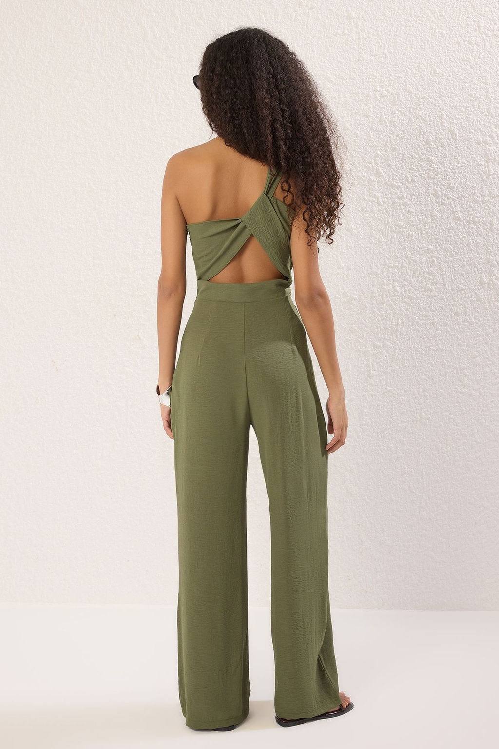 Trendyolmilla Haki Kemerli Genis Paca Tulum TWOSS25TU00034  фото 4