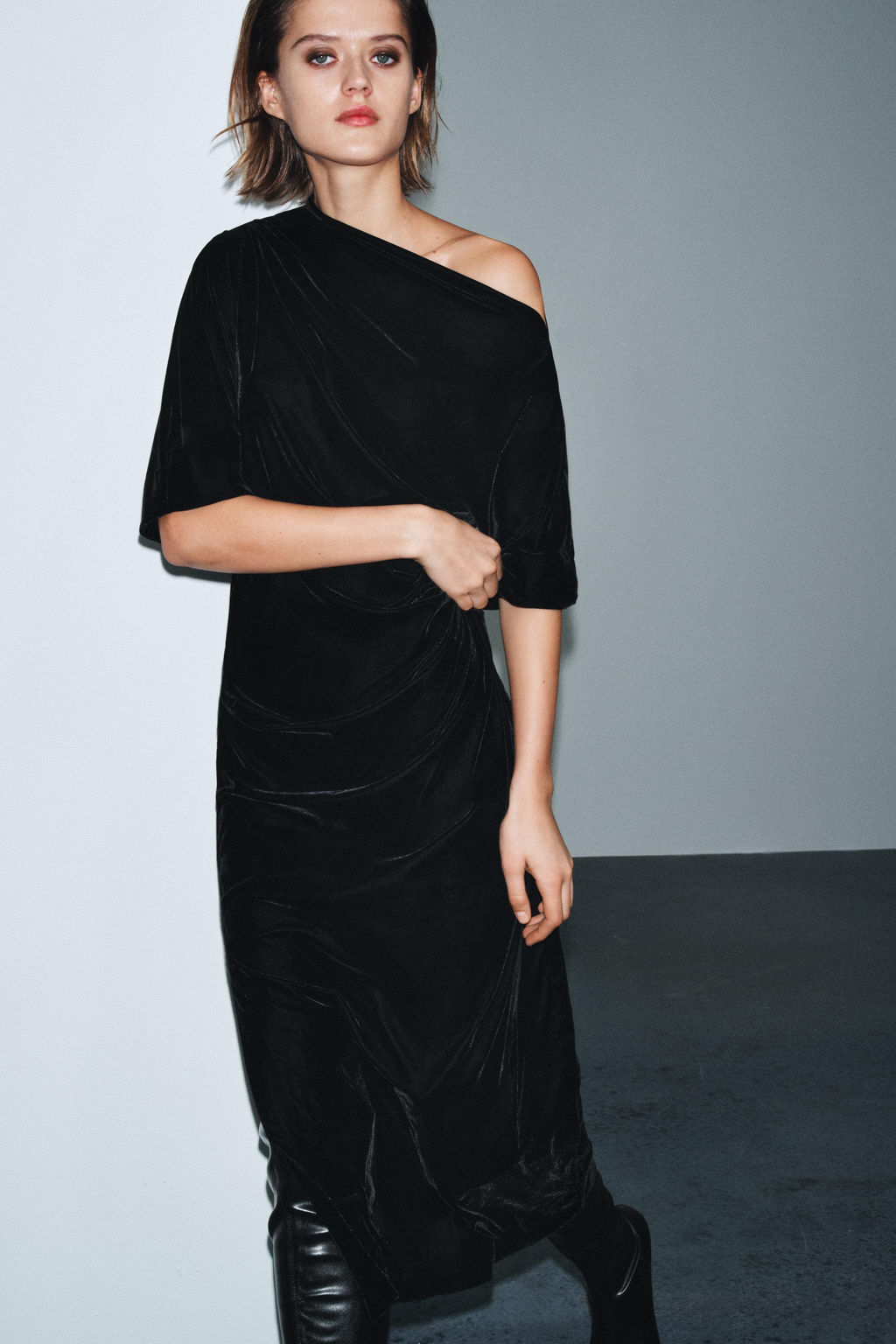 ZW COLLECTION VELVET DRESS - Zara фото 2