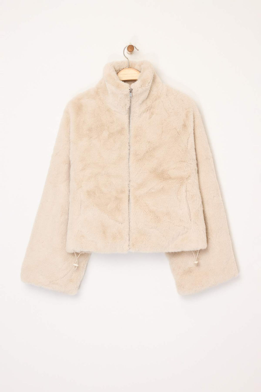 Ekru Oversize Kal?p Kollar? Genis Kurk Mont TWOAW26MO00022