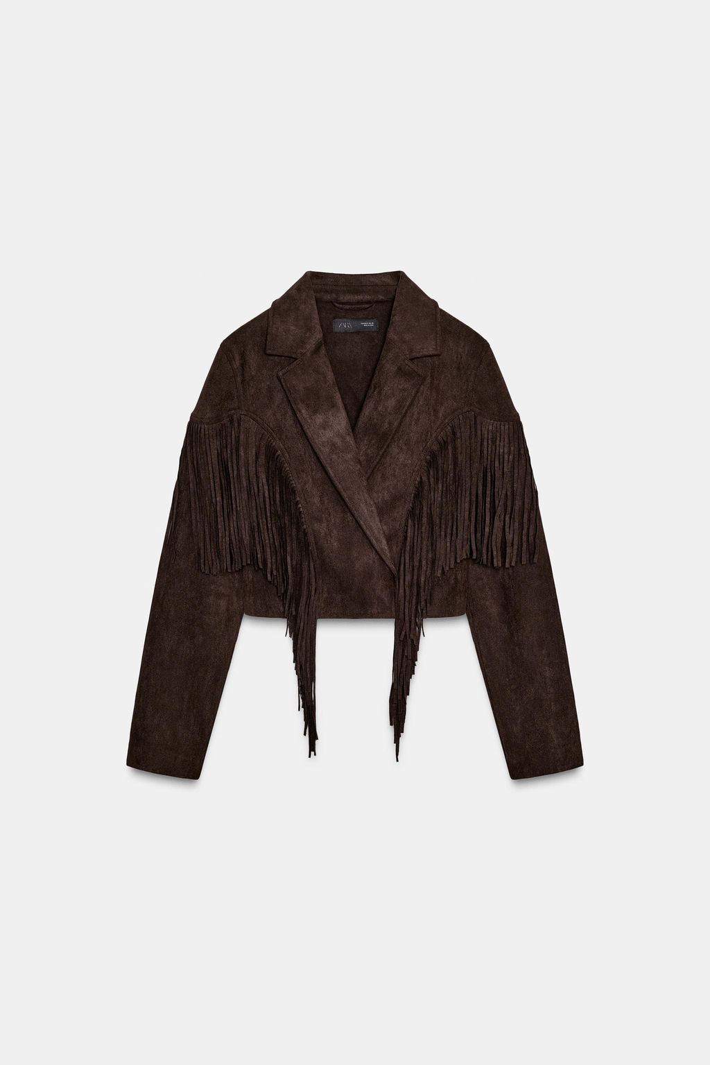 FRINGED FAUX SUEDE JACKET - Zara фото 7