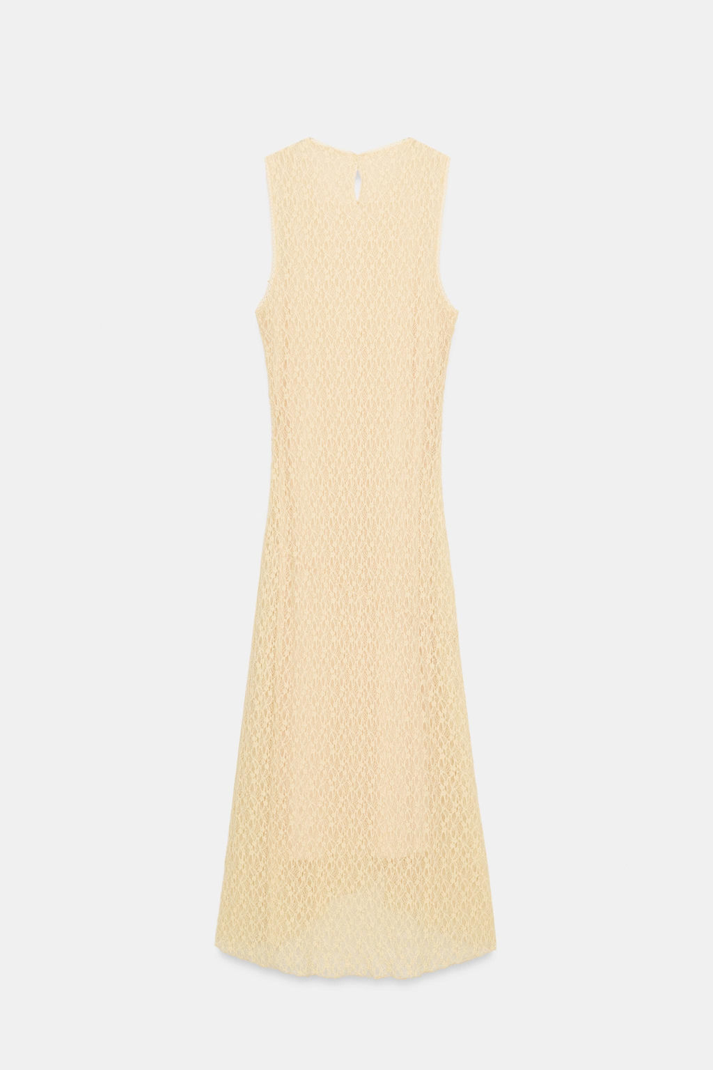 VESTIDO MIDI ENCAJE FRUNCES / Amarillo pastel - Zara фото 10