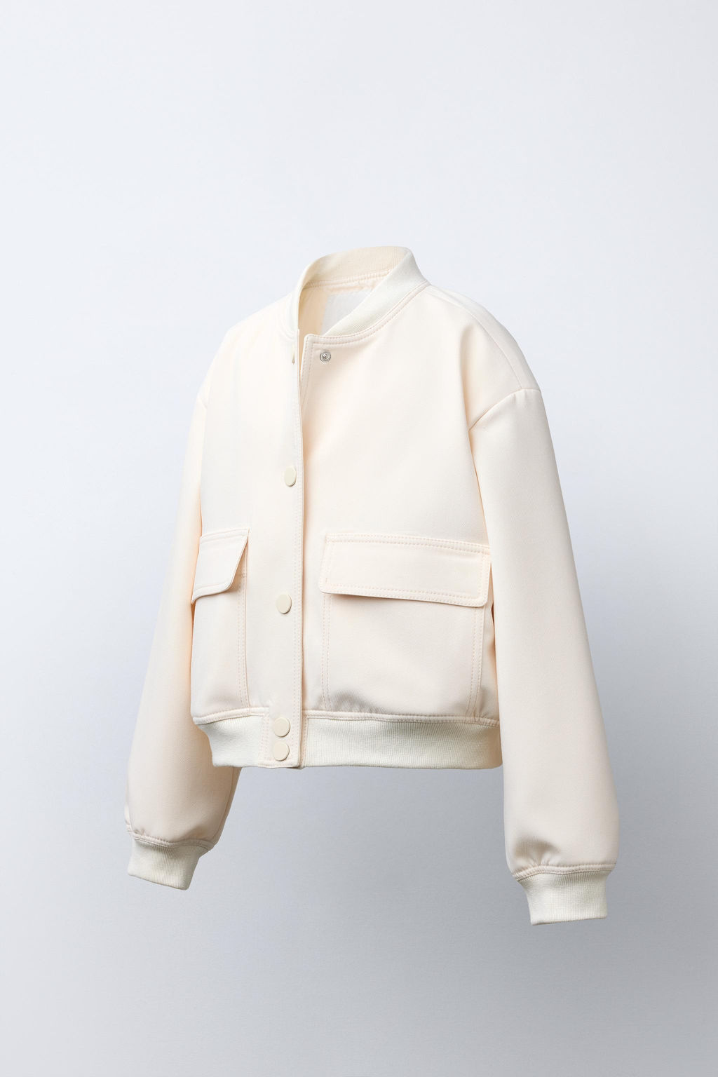 CROPPED BOMBER JACKET WITH SHOULDER PADS - Zara фото 12