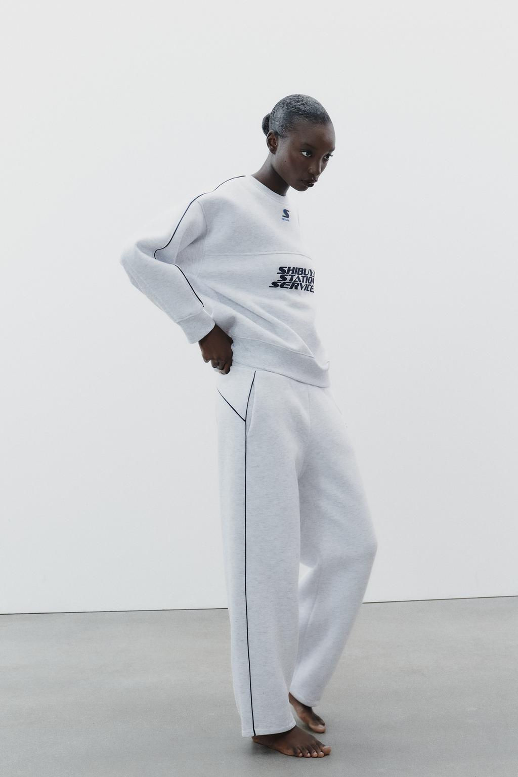 PIPED SLOGAN SWEATSHIRT - Zara фото 4