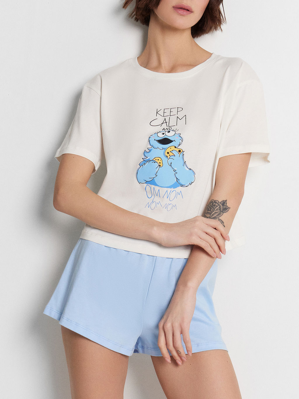 Пижама женская с принтом Cookie Monster