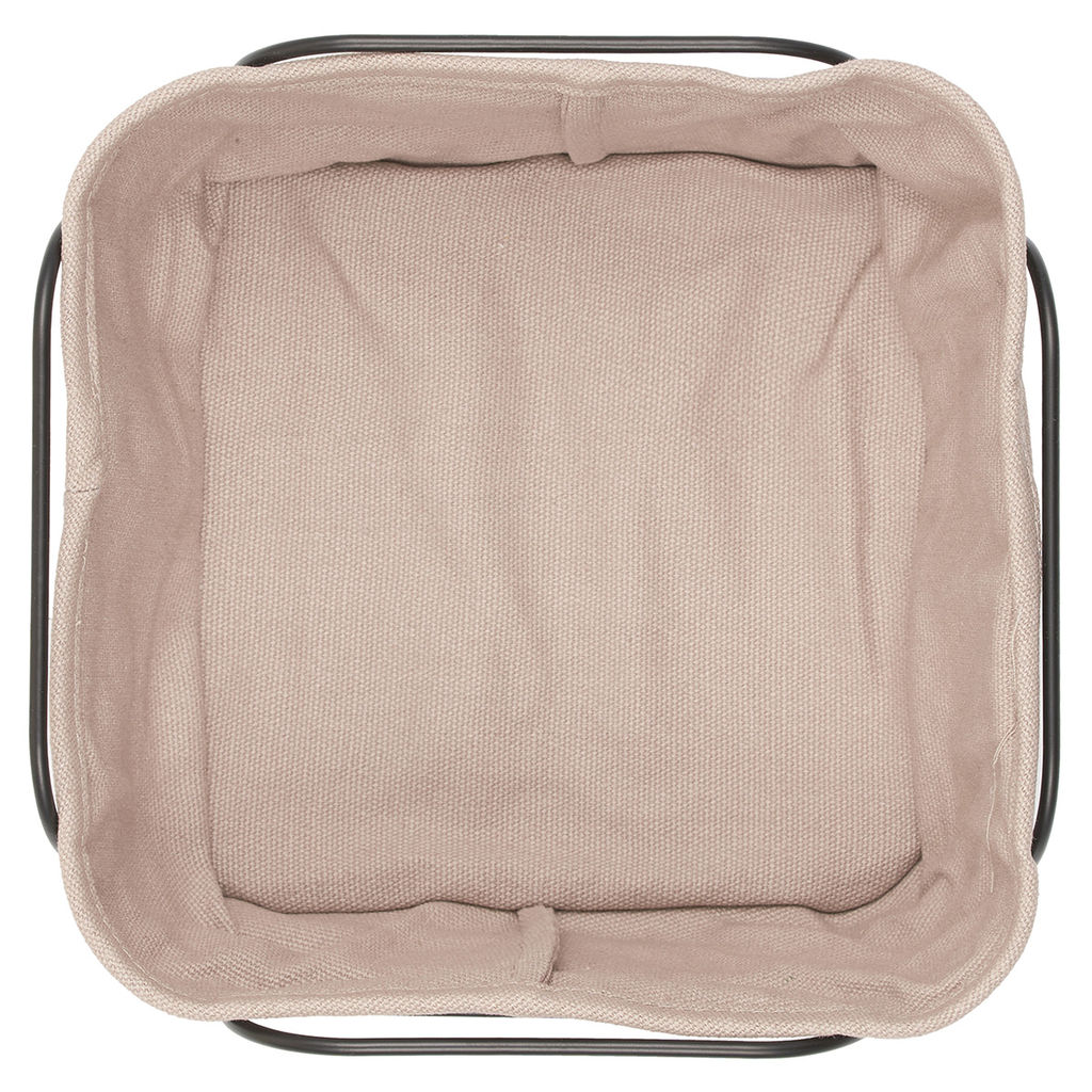 51772 GIPFEL Корзинка для хлеба MORAN квадратная, 20х20х10 см, с текстильной вставкой. Материал: углеродистая сталь, хлопок. Цвет: черный, серый  фото 5