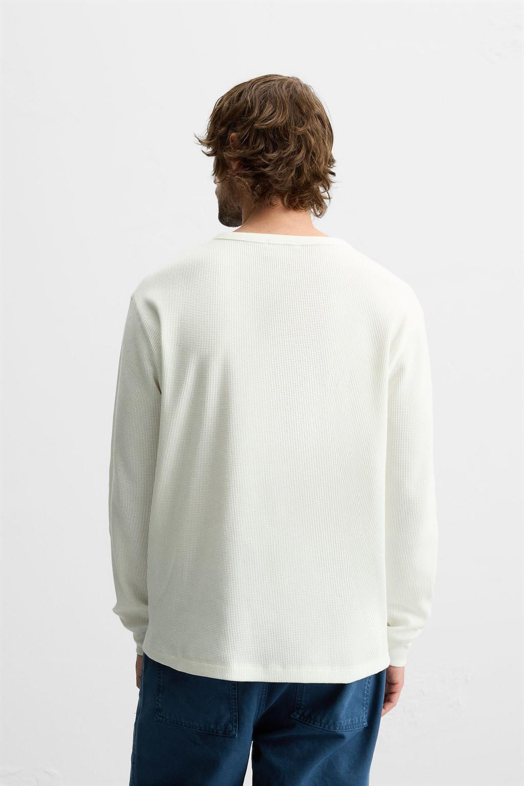 BUTTON-NECK T-SHIRT - Zara фото 3