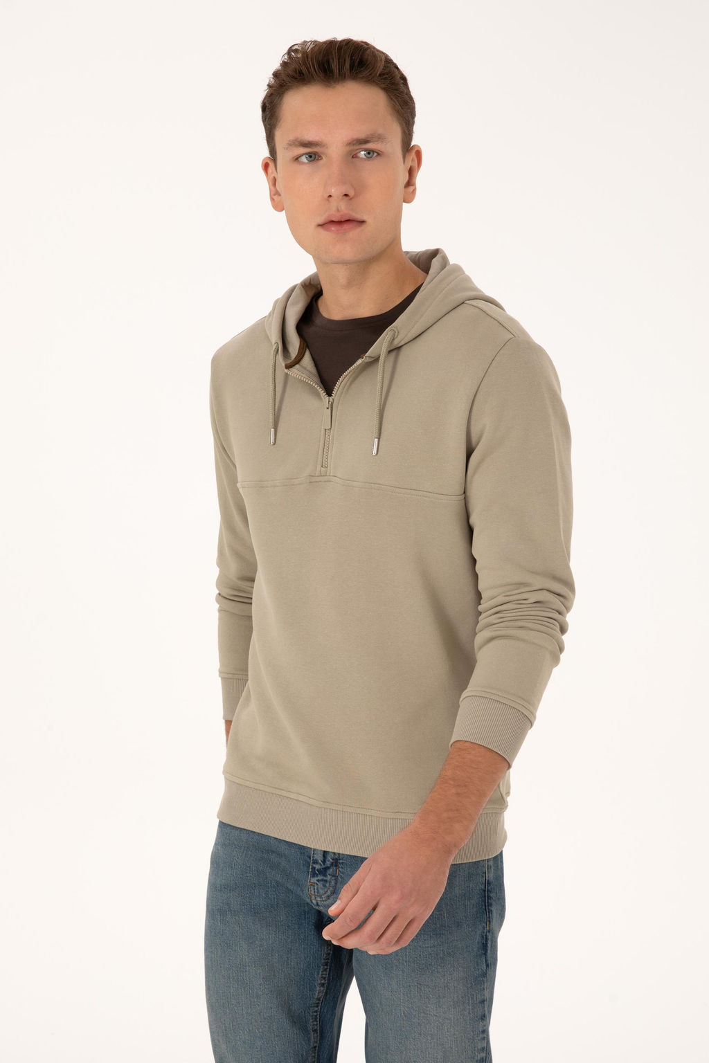 Erkek A__k Haki Sweatshirt - U.s. polo assn фото 3