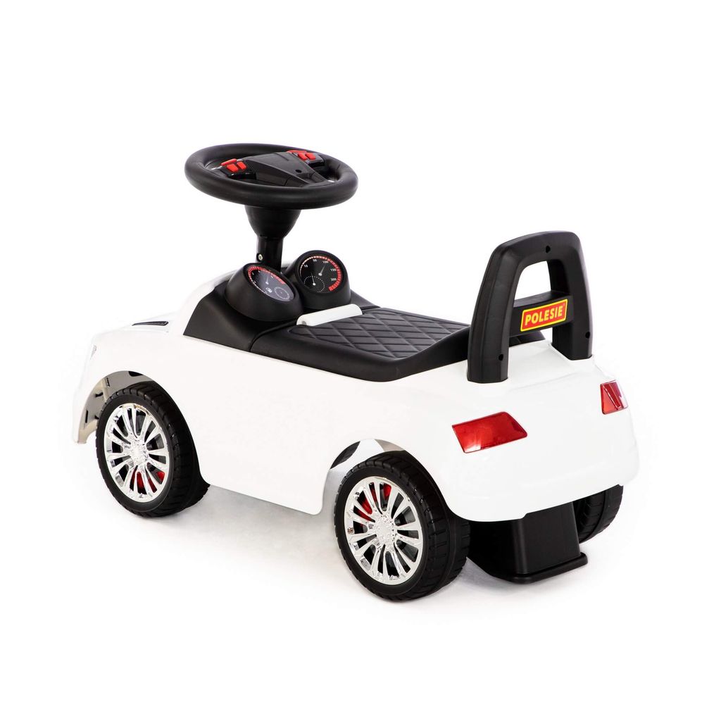 Каталка-автомобиль SuperCar №2 со звуковым сигналом (белая) - Полесье фото 3