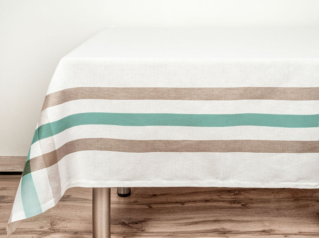 Скатерть 24С58-ШР 170*255 "Надежда-1" цв. 4 рис. 234 бел-беж-зел