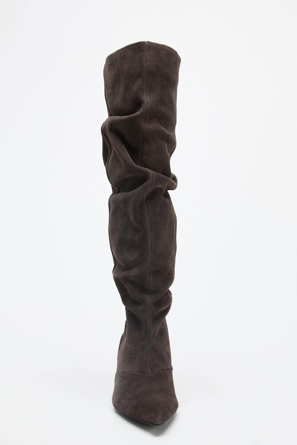 SPLIT SUEDE KITTEN HEEL BOOTS - Zara фото 5