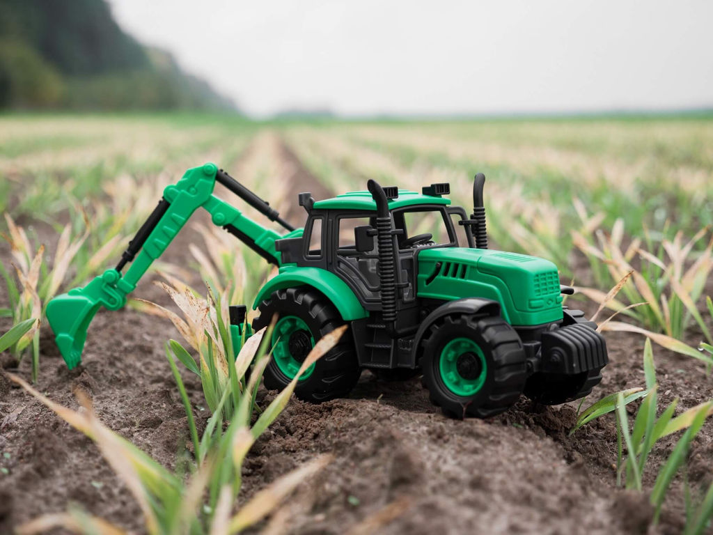 Экскаватор Прогресс инерционный (зелёный) (в лотке) - Полесье фото 17